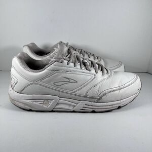 Brooks Addiction Walker Lace Up Shoes Sneakers White Leather Men's 14 2E Wide